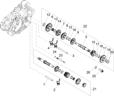 Boîte de vitesses - engrenages