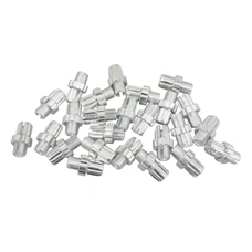 SLOTTED BRAKE CABLE ADJUSTER- M10 ALUMINIUM SILVER (25 IN A BAG)
