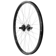 WHEEL FOR MTB 24 - FRONT - KARGO /E-BIKE - DISC ALU DOUBLE WALLLED - SHIMANO HUB M475 DISC 6 HOLES - BLACK - QUICK RELEASE - Reinforced - Stainless spokes.