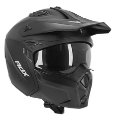 CASQUE TRIAL ADX AT700 NOIR MAT XXL (2XL) SIMPLE ECRAN TRANSFORMABLE AVEC MENTONNIERE AMOVIBLE (LIVRE AVEC UN ECRAN SUPPLEMENTAIRE FONCE) (ECE 22.06)