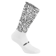 CHAUSSETTES / SOCQUETTES ETE GIST VELA MOTIF NOIR ET BLANC 43/47 ANTIBACTERIEN - HAUTEUR 20 cm (PAIRE) -5857