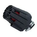 FILTRE A AIR REPLAY E5 BOX CARBONE MAT MOUSSE ROUGE FIXATION COUDE 45- DIAM 35/28