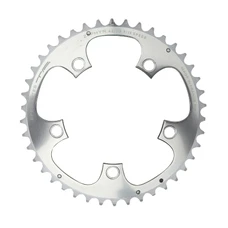 CHAINRING FOR ROAD BIKE- 5 Arms- 42T.Ø 110 -OUTER- ALUMINIUM SILVER- 7075 TA ZEPHYR (SHIMANO TYPE) 9/10Speed.
