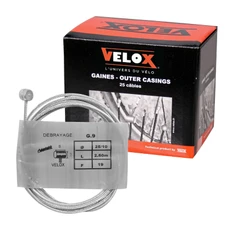 CABLE D'EMBRAYAGE MOTO VELOX G.9  BOULE 8x9mm  DIAM 25/10  Lg 2,50M  (19 FILS)  (BOITE DE 10)