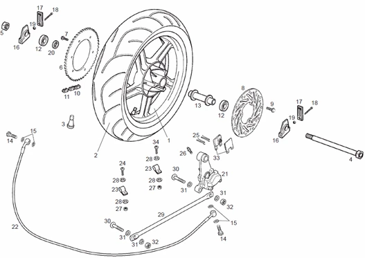 Roue arrière