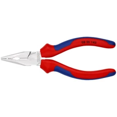 PINCE UNIVERSELLE PRO KNIPEX DEMI RONDE 145mm CHROME AVEC POIGNEE CONFORT ROUGE/BLEU (03 05 180) -MADE IN GERMANY