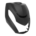 CARENAGE/TABLIER AV SUPERIEUR SCOOT ADAPTABLE PEUGEOT 50 KISBEE 2T ET 4T TOUS MODELES (NOUVEAU 2018> + ANCIEN MODELE 2010>2017) NOIR MAT -P2R