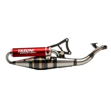 EXHAUST FOR SCOOT YASUNI Z VARNISHED FOR MBK 50 NITRO, OVETTO/YAMAHA 50 AEROX, NEOS/MALAGUTI 50 F12/APRILIA 50 SR (RED SILENCER) -TUB901R