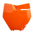 PLAQUE NUMERO/TETE DE FOURCHE MOTO POLISPORT KTM 125 SX, 250 SX-F, 150 XC F, 250 XC, 300 XC F 2016>2018 ORANGE KTM