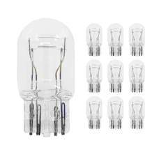 AMPOULE/LAMPE STANDARD 12V 21/5W CULOT W3x16D NORME W21/5W T20 WEDGE BLANC (COMPTEUR ET CLIGNOTANTS) (BOITE DE 10) -FLOSSER