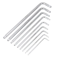 TORX KEY SET - P2R HOLLOW/ LONG (10,15,20,25,27,30,40,45,50) (SET OF 9 KEYS)