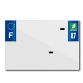 BANDE PLAQUE MOTO 210x145 POUR PVC AVEC RAISON SOCIALE DEP. 87/EURO (VENDU A L'UNITE)