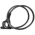 ANTIVOL VELO / TROTTINETTE CABLE/U A CLE DIAM 15mm L 1,50m NOIR LIVRE AVEC 2 CLES - NIVEAU SECURITE 7