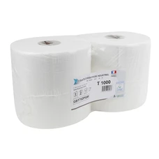 PAPIER BOBINE ESSUIE-MAIN BLANC (2 BOBINES - 800 FEUILLES dim 24x25 cm) -SELECTION P2R