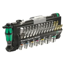 MINI CLIQUET, PORTE EMBOUT WERA TOOL CHECK PLUS 1/4 AVEC DOUILLES ET EMBOUT NOIR/VERT (SET 39 PIECES) -MARQUE ALLEMANDE POUR LES ATELIERS