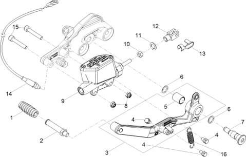 Pompe frein arrière