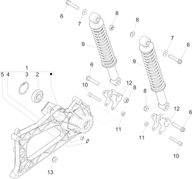 Suspension arrière - Amortisseur/s 