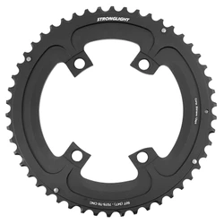 PLATEAU ROUTE 4BRA D.110 POUR SHIMANO ULTEGRA R8100/ DURA-ACE R9200/ 105 R7100 STRONGLIGHT DOUBLE 50DTS EXTERIEUR NOIR ALU 12V. POUR INTERIEUR 34DTS (PENSER A COMMANDER LE KIT INTRAVIS CORRESPONDANT)
