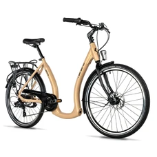 VELO MUSCULAIRE CITY BIKE 26 LEADER FOX EMA 2026 FEMME OR 7V CADRE ALU 19 POUCES (TAILLE ADULTE 175 à 183 cm)