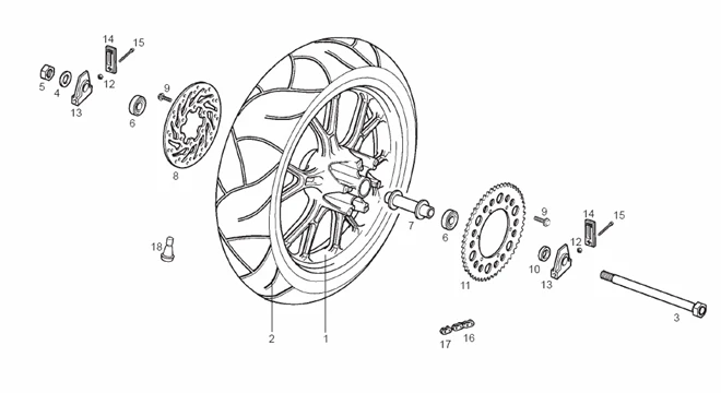 Roue arrière