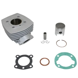 CYLINDRE CYCLO ADAPTABLE PEUGEOT 103 AIR (6 TRANSFERTS, BRIDE+ECROU) -ALU NIKASIL P2R