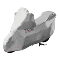 HOUSSE/BACHE DE PROTECTION MOTO TAAC START POLYESTER HYDROFUGE TAILLE M GRIS (204x90x163cm) (SANGLE ANTI-FLOTTEMENT/OEILLET ANTIVOL/DOUBLURE)