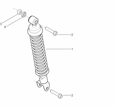 Suspension arrière - Amortisseur/s