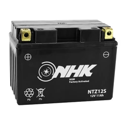 BATTERIE 12V 11 Ah NTZ12S NHK FA SANS ENTRETIEN PRETE A L'EMPLOI (Lg150xL87xH110mm) (ACTIVEE EN USINE - QUALITE PREMIUM - EQUIVALENT YTZ12S / SLA / GEL)