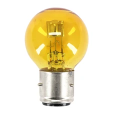 AMPOULE/LAMPE STANDARD 6V 25/25W CULOT BA21d JAUNE (PROJECTEUR) (VENDU A L'UNITE) -SELECTION P2R