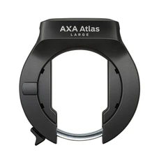 ANTIVOL VELO FER A CHEVAL AXA ATLAS LARGE NOIR AVEC FIXATION (FIXATION SUR CADRE LARGEUR DE 83,5 mm à 95 mm) ECART PNEU 58 mm (CLE RETRACTABLE) -SECURITE NIVEAU 14/15