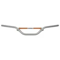 GUIDON MOTO CROSS VINTAGE TOMMASELLI ALU DIAM 22mm L873mm H152mm ARGENT AVEC BARRE DE RENFORT ORANGE