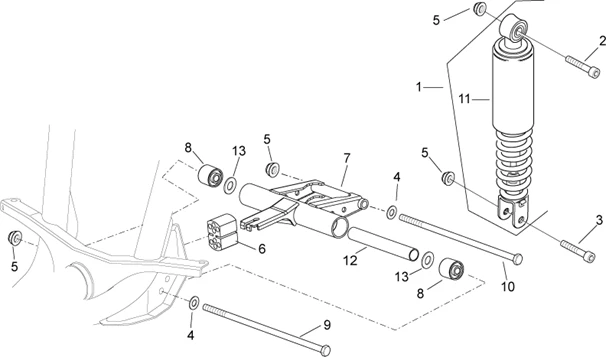 Suspension ar. - Bielle