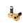 EMBOUT DE GUIDON YASUNI PRO RACE ALU CNC OR DIAM 17 mm POUR GUIDON 22,2 mm (PAIRE)