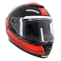 CASQUE INTEGRAL MT HELMETS THUNDER 4 SV R25 B35 NOIR/ROUGE BRILLANT S (DOUBLE ECRANS / PINLOCK READY / FOGOFF READY) (ECE 22.06)