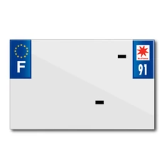 BANDE PLAQUE MOTO 210x130 POUR PVC VIERGE DEP. 91/EURO (VENDU A L'UNITE)