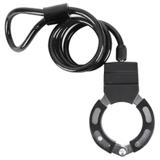 ANTIVOL VELO / TROTTINETTE CABLE A BOUCLE AVEC MENOTTE MASTERLOCK STREET CUFF DIAM 8mm L1M - LIVRE AVEC 4 CLES -NIVEAU SECURITE 6