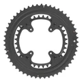 JEU DE PLATEAU ROUTE 4BRA D.121/128 CAMPAGNOLO SUPER RECORD 13 50/34DTS NOIR ALU 7075 13V. (VENDU PAR 2)