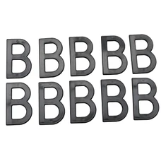 LETTER FOR LICENSE PLATE TIFLEX ALUMINIUM MOTORBIKE/SCOOTER  45mm  B  (SOLD PER 10)