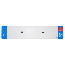 BANDE PLAQUE AUTO 520x110 POUR PVC VIERGE DEP. 81/EURO (VENDU A L'UNITE)
