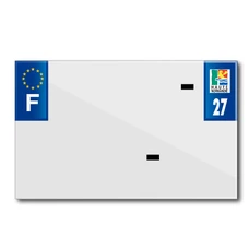 BANDE PLAQUE MOTO 210x130 POUR PVC VIERGE DEP. 27/EURO (VENDU A L'UNITE)