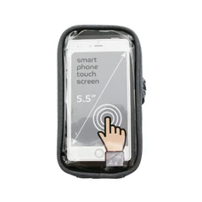 SMARTPHONE BAG FOR BICYCLE - BASIL - VELCRO TAPE FASTENING - DARK GREY 1L ( OVERSIZE STRAPS)