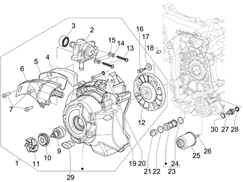 Couvercle volant magnetique - Filtre à huile