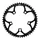 CHANRING FOR ROAD BIKE-5 arms- 50T. Ø110 -OUTER- BLACK -ALUMINIUM- MICHE (SHIMANO + CAMPAGNOLO RECORD CARBON - CHORUS CARBON - CENTAUR -ALUMINIUM-) 9/10 Speed