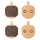 PLAQUETTE DE FREIN TROTTINETTE FORME CARRE (CUIVRE 1.8mm DIAm 18.5 MM) (VENDU PAR PAIRE) -SELECTION P2R