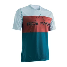MAILLOT GIST VTT HOMME HILLS RIDE FAST MANCHES COURTE BLEU/ROUGE/BLANC L -5365