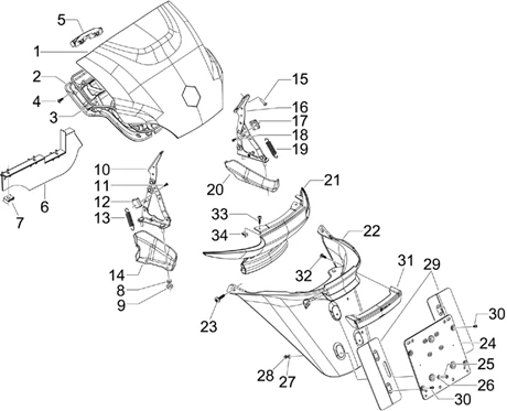 Couvercle arrière - Pare-boue