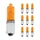 AMPOULE/LAMPE HALOGENE MINIATURE H21W 12V 21W CULOT BAY9s TEMOIN ERGOTS DECALES 120- ORANGE (CLIGNOTANT) (BOITE DE 10) -P2R