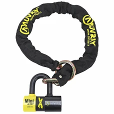 ANTIVOL A CHAINE AUVRAY XTREM LASSO 1.20M MAILLON DIAM 13.5mm AVEC U XTREM MINI ALERT 44x66mm (DIAM 16mm ALARME SONORE 120 dB) (CLASSE SRA CHAINE + U)