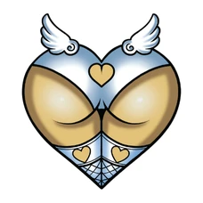 AUTOCOLLANT/STICKER LETHAL THREAT MINI ANGEL ASS (60x80mm)