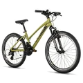 VELO MUSCULAIRE VTT 24 LEADER FOX SPIDER 2026 FILLE VERT KAKI 7V (TAILLE ENFANT 135 à 145 cm)